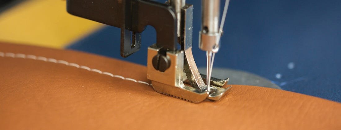 Sewing on leather