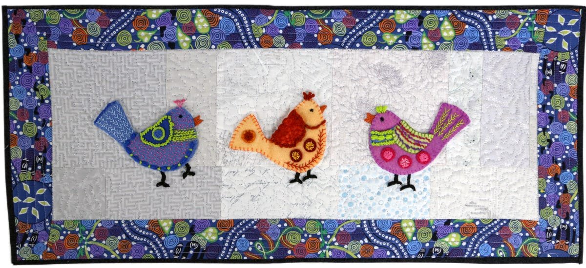 Three Birds Applique