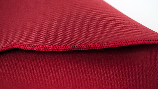Rolled hem with ProLock textured polyester thread