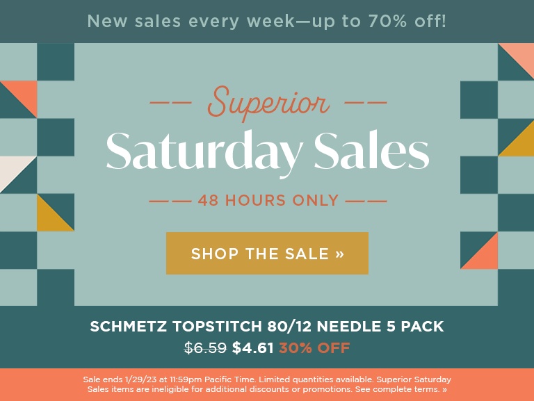 Superior Saturday Sales - Schmetz Topstitch