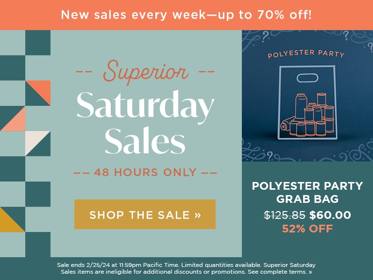 Superior Saturday Sales - Polyester Party Grab Bag