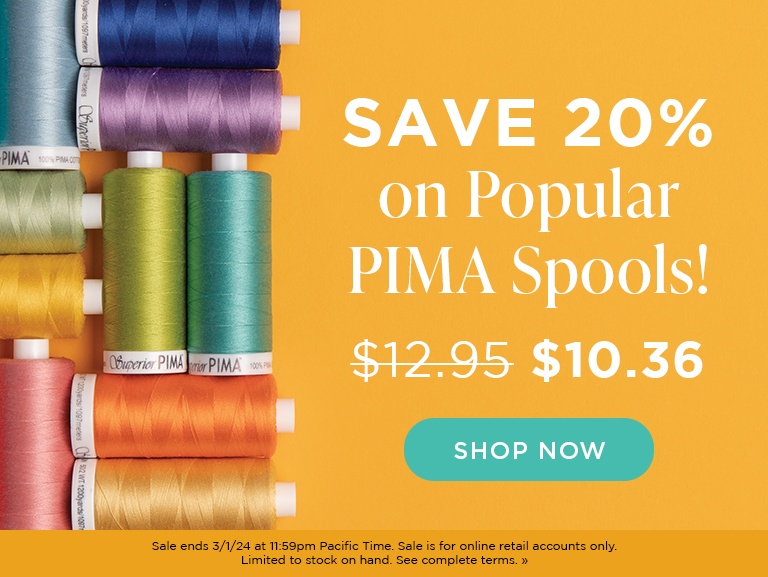 Save 20% on Pima Spools