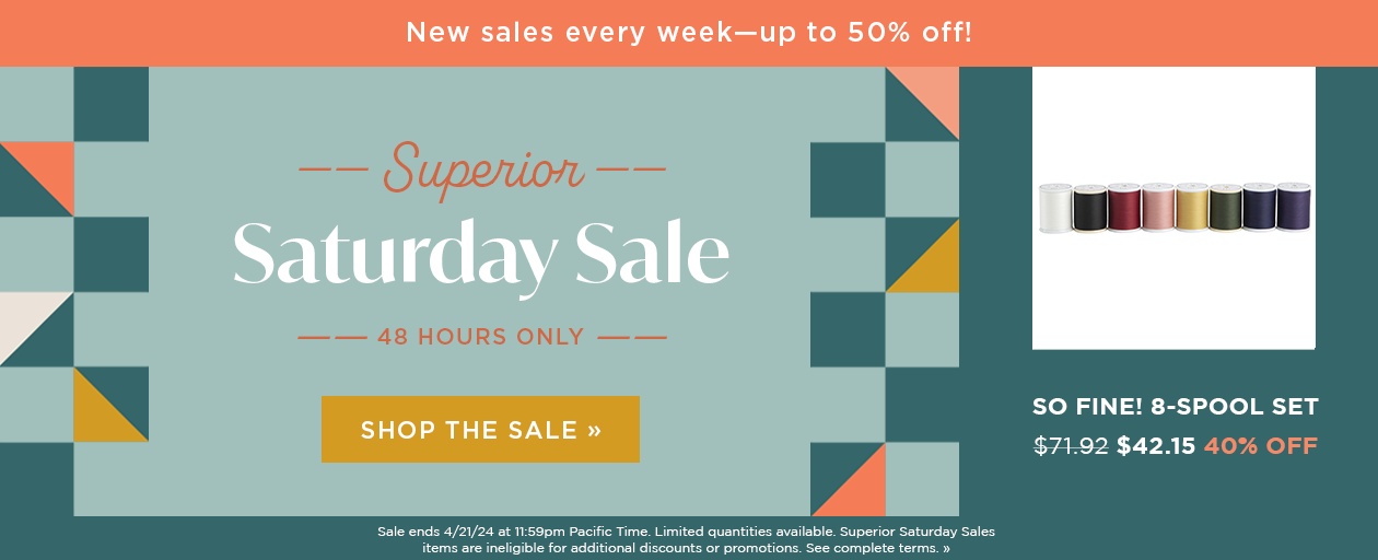 Superior Saturday Sales - 40% Off So Fine! 8-Spool Set