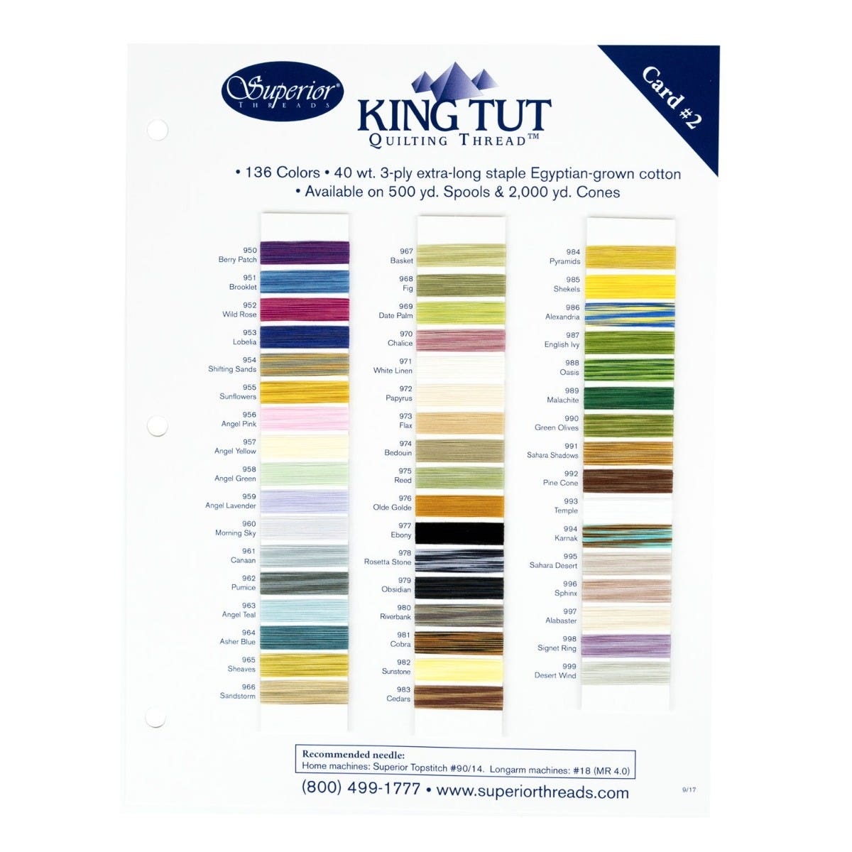 500 yd Superior Threads 12101-959 King Tut Angel Lavender Cotton Quilting T...