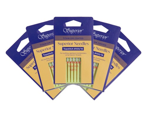 Superior Titanium Coated Topstitch Sewing Machine Needles SZ 70/10