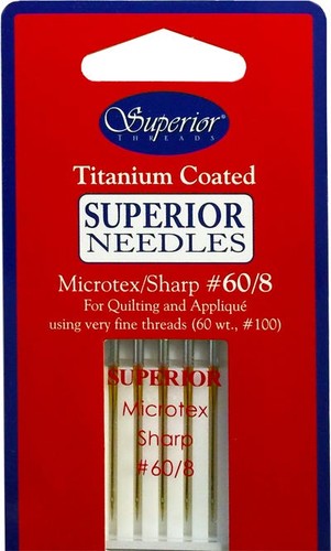 #60/8 MicroTex Titanium-coated Needles