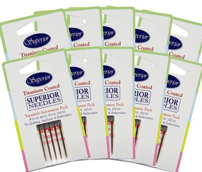 トップス needles Microtex Titanium Coated Needles – 60/8
