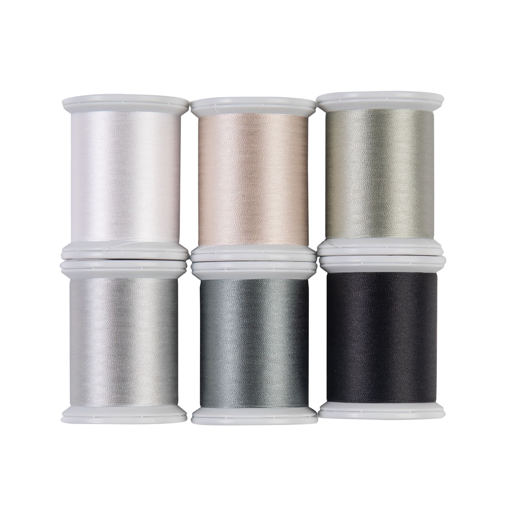 5000 yds Cones Spool Polyester Bobbin Thread Filament 6 Color Embroidery  Machine