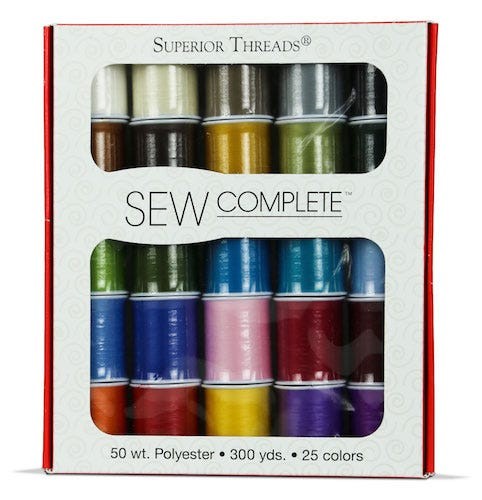 Polyester Sewing Thread Spools Set - 30 Colors 250yd/750ft/~229m