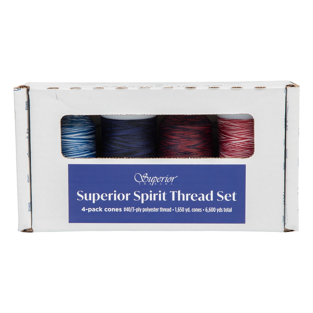 812 Red/Navy Superior Spirit Variegated Polyester Thread