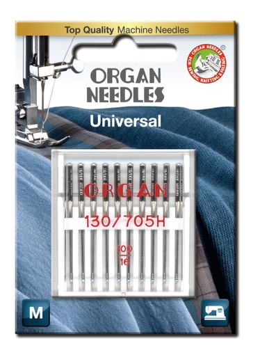 Organ® Needles Titanium Size 100/16 - 5 Needles Per Pack