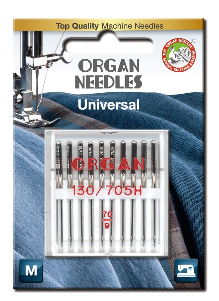 ORGAN NEEDLES Set 5 Aghi Universali: Misure #70 #80 #90 #100 Per Macchina Da Cucire